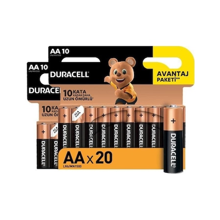 Duracell Alkalin Aa Kalem Piller, 20 Li Paket Amz