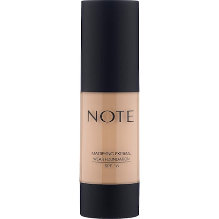 Note Mattifying Extreme Wear 02 Natural Beige Mat Bitişli SPF15 Kapatıcı Fondöten