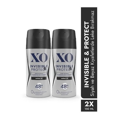 Xo Invisible & Protect Cotton Oil Erkek Sprey Deodorant 2 x 150 ML