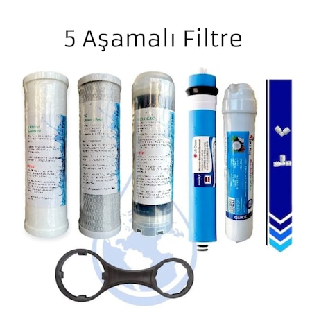 İhlas Aura Cebilion Uyumlu 5 Aşamalı Filtre Seti, Anahtar, Dirsek