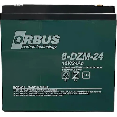 ORBUS12 V 24 Ah Jel Elektrikli Motosiklet Aküsü 20ah