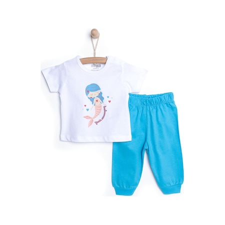 Hellobaby Kız Kısa Kol Pijama Takımı Kız Bebek 24yhlbkkkp013 Beyaz 24YHLBKKKP013_Beyaz