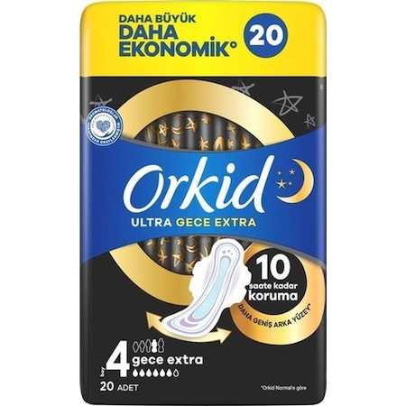 Orkid Ultra Gece Extra Hijyenik Ped 20'li