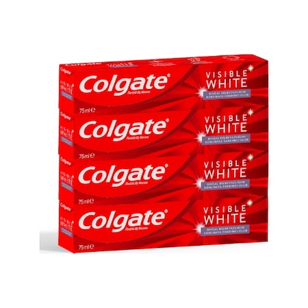 Colgate Visible White Maksimum Beyazlık Beyazlatıcı Diş Macunu 4 x 75 ML