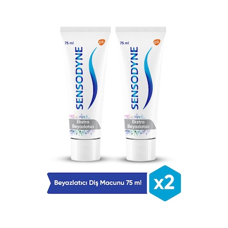 Sensodyne Ekstra Beyazlatıcı Diş Macunu 2 x 75 ML