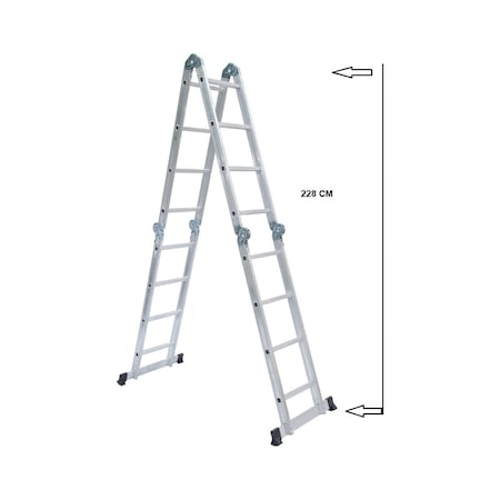 Beykon 16 Basamaklı 1.6 MM Kalınlık 4.70 M Çok Amaçlı Katlanır Merdiven