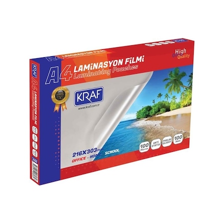 Kraf Laminasyon Filmi A4 100Mc 100 Lu 2120