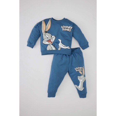 Defacto Erkek Bebek Looney Tunes Sweatshirt Eşofman Altı 2li Takım C2357a524spbe364