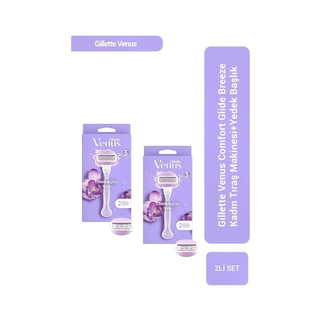 Gillette Venus Comfort Glide Breeze Tıraş Makinesi + Yedek Başlık 2'li