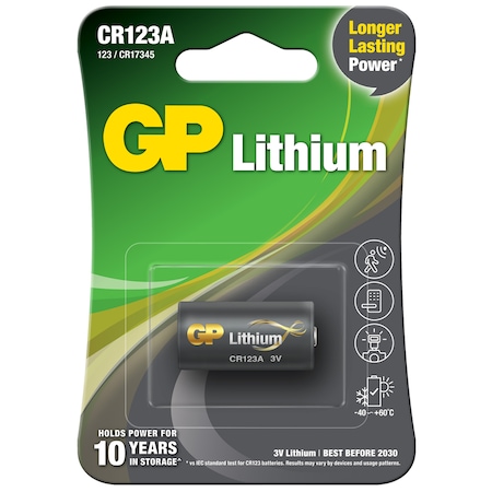 GP CR123A 3V Lityum Blister Pil