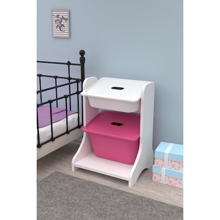 Çok Amaçlı Organizer 2 Sepetli Pembe 60Cm