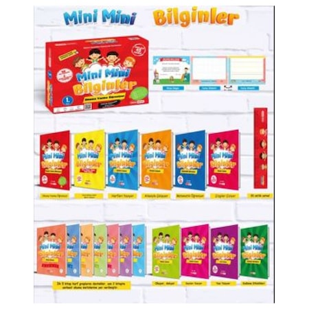 Kırmızı Beyaz Mini Mini Bilginler 1.sınıf Okuma Yazma Seti