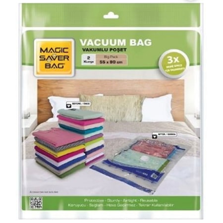 Bag 2'li Vakumlu Poşet Hurç Seti Xlarge Hurç