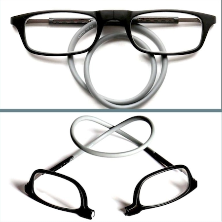 Omeniv Siyah Yumuşak Silikon Kordon Gözlük Çerçevesi Mıknatıslı