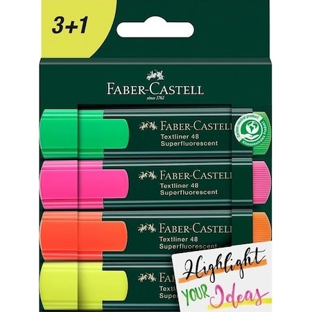 Faber-Castell Fosforlu Kalem Textliner 48 3 + 1