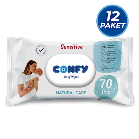 Confy Premium Sensitive Islak Mendil 12 X 70 Adet 840 Yaprak
