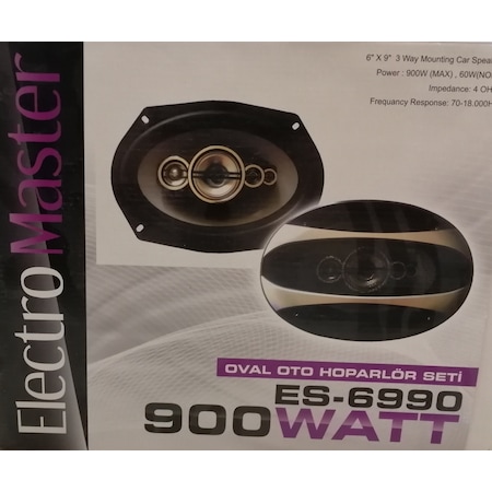 Electro Master Es-6990 Oval Oto 900 Watt Hoparlör 2'Li Set