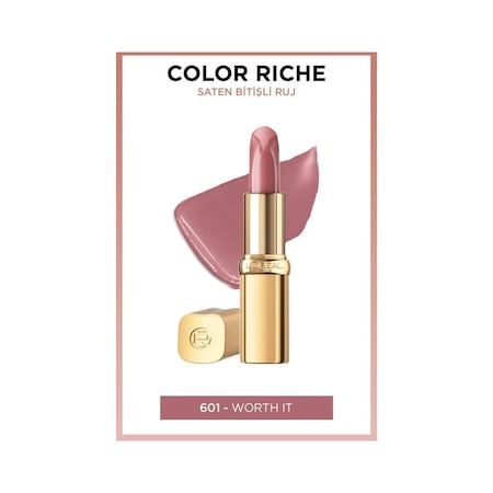 L'Oreal Paris Color Riche Saten Bitişli Ruj 601 Worth It