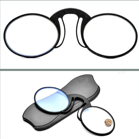 Omeniv Burun Üstü Geniş Gözlük Okuma Gözlüğü Çerçeve Siyah
