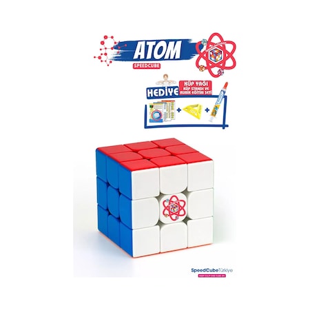 Atom 3x3 Profesyonel Rubik Küp Akıl Küpü Zeka Küpü Speedcube