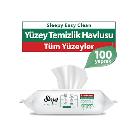 Sleepy Easy Clean Beyaz Sabun Kokusu Yüzey Temizlik Havlusu 100'lü