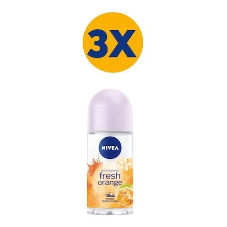 Nivea Fresh Orange 48 Saat Kadın Roll-On Deodorant 3 x 50 ML