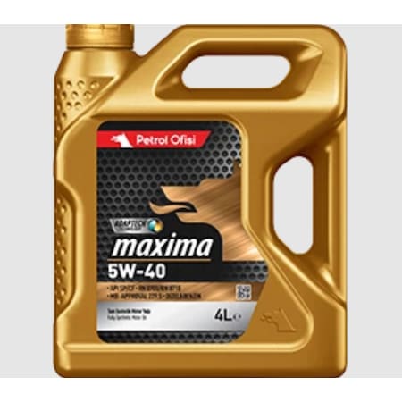 Petrol Ofisi Maxima 5W-40 Tam Sentetik Motor Yağı 4 L