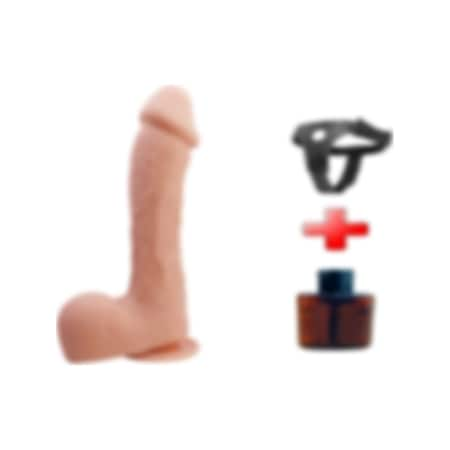 Odins Shop 22.2 CM Strapon Realistik Vantuzlu Dildo Penis - Johnson