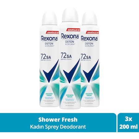 Rexona Shower Fresh Kadın Sprey Deodorant 3 x 200 ML