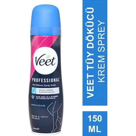 Veet Professional Hassas Ciltler İçin Tüy Dökücü Sprey Krem 150 ML