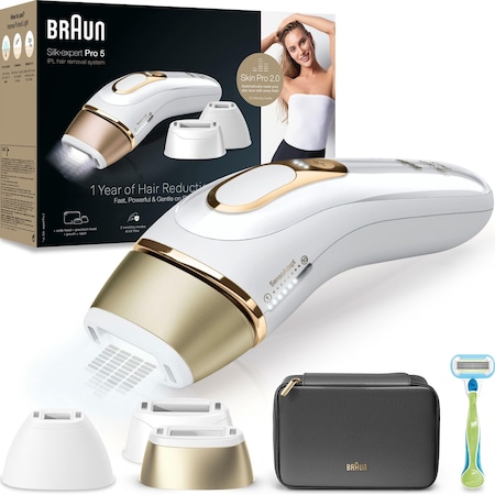 Braun PL5242 IPL Silk·Expert Pro 5, Evde Tüy Alma, Çanta, Venus Tıraş Makinesi, 3 Başlık ile