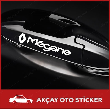 (6 Adet) Renault Megane Kapı Kolu Sticker Megane Sticker Oto