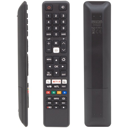 Weko Kl Toshıba Ct-8053 Netflıx Tuşlu Siyah Lcd Led Tv Kumanda Ct-8053-h74856008053x