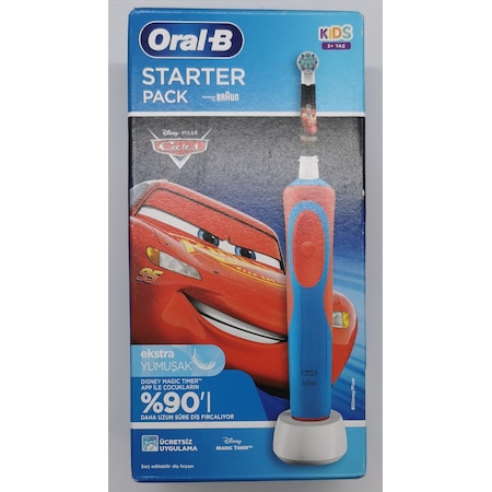 Oral-B Çocuklar Için Cars Şarj Edilebilir Diş Fırcası + Cars 2'li Yedek Başlık