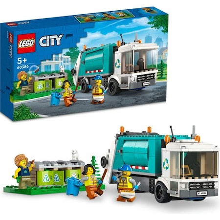 LEGO® City Geri Dönüşüm Kamyonu 60386 5+ Yaratıcı Oyuncak Yapım Seti - 261 Parça