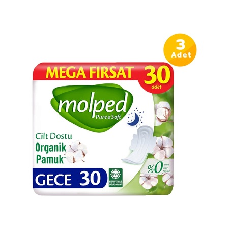 Molped Pure & Soft Mega Fırsat Paketi Gece 3 x 30'lu