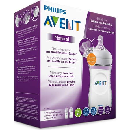 Philips Avent Natural PP Biberon 260 ml 2li-9054520813894