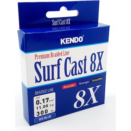 Kendo Surf Cast 8X Fighting 300 mt Örgü İp ( ICE BLUE)