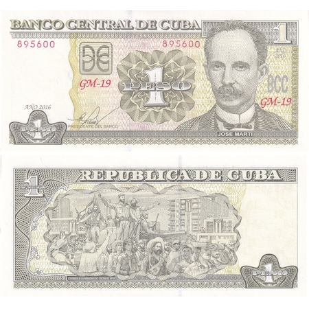 Küba 1 Peso 2016 P128G Çil Eski Yabancı Kağıt Para