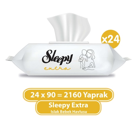 Sleepy Extra Islak Bebek Havlusu 24 x 90 Adet (2160 Yaprak)