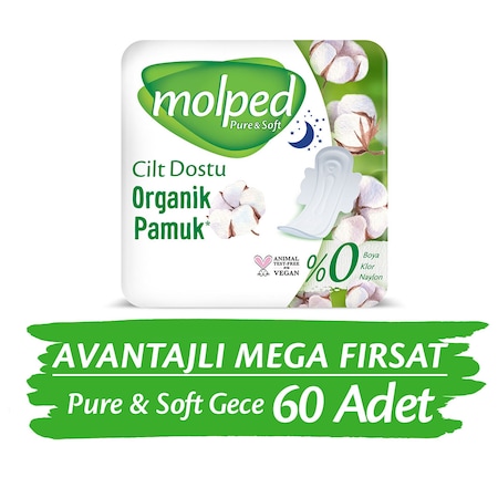 Molped Pure&Soft Gece Avantajlı Mega Fırsat Paketi 60 Adet