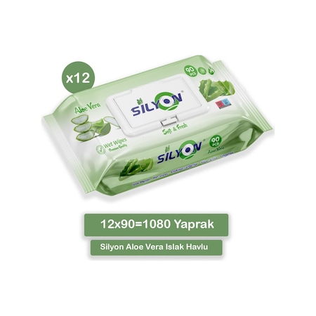 Silyon Islak Mendil Aloe Vera 90'lı x 12 Adet