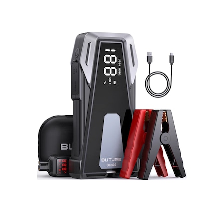Buture BETA02 2500A 21800mah Taşınabilir Akü Takviye Kiti (Çanta + Led Lamba + Powerbank)