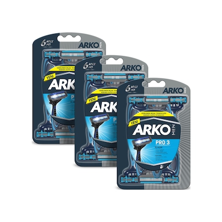 Arko Men T3 3 Bıçaklı Tıraş Bıçağı 3 x 6'lı