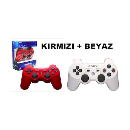 Sony PS3 Dualshock 3 Kırmızı Beyaz PS3 Kol