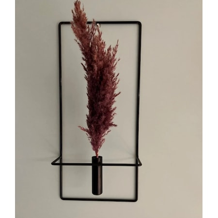 MetaQuartz Aksesuar 2'li Kare Siyah Metal Çiçeklik , Modern Dekoratif Metal Çiçeklik Siyah