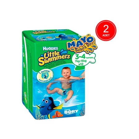 Huggies Little Swimmers Mayo Bebek Bezi 3-4 Numara 2 x 12 Adet