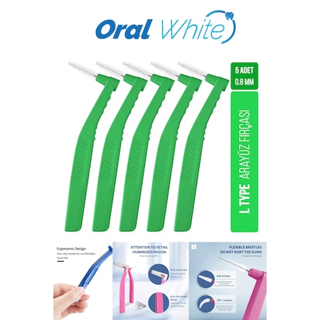 Oral White Arayüz Fırçası Yeşil 0.8 Mm Cleaning Pro 5 Adet