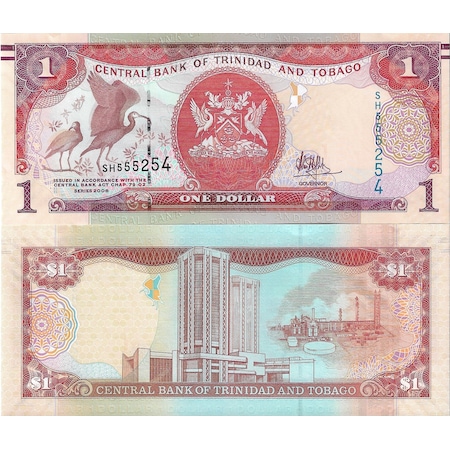 Trindad Tobago 2006 Yılı 1 Dolar Yabancı Kağıt Para Çil Unc Koleksiyon Para