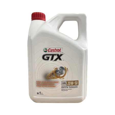 Castrol GTX 20W-50 LPG Sentetik Teknolojisi Motor Yağı 4 L